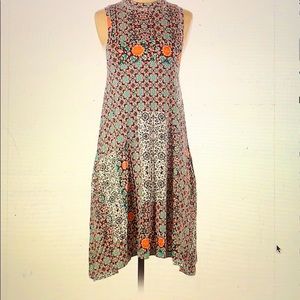 Maeve A-Line Mock Printed Dress